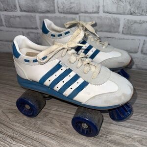 Vintage NASH CRUISERS Striped Tennis Shoes Roller Skates Boys 6 Girls 8